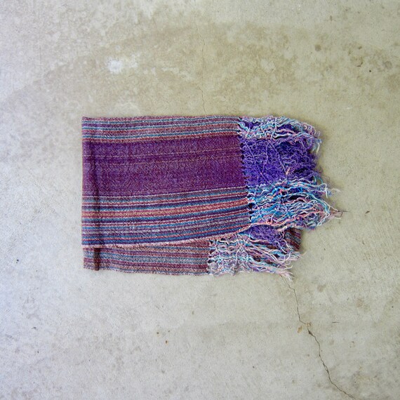 Colorful Long Wool Scarf | Handwoven Oaxaca Neck S