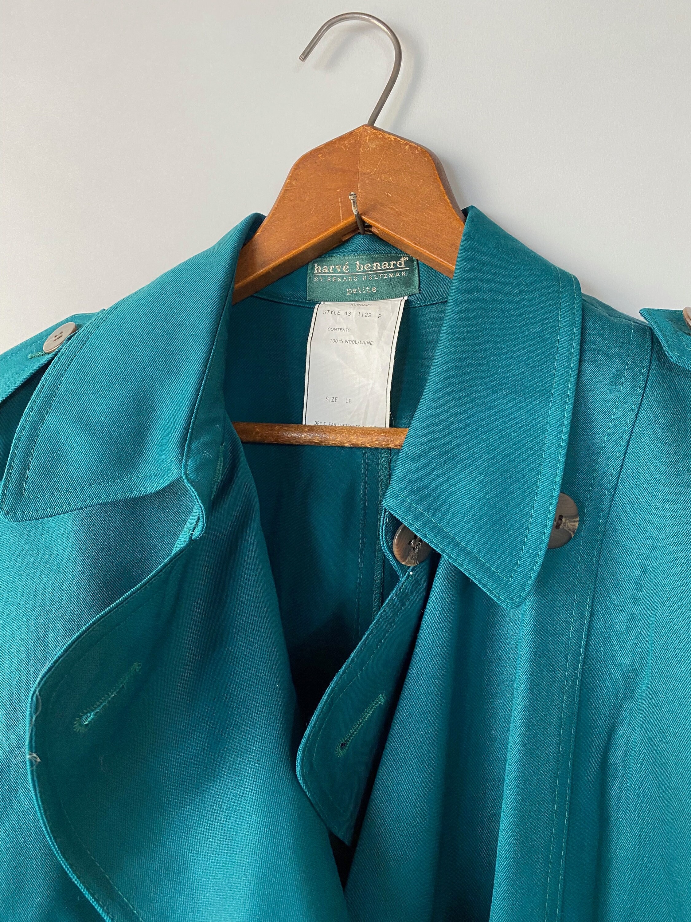 Benard Wool Trench Coat Vintage 