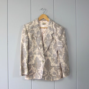 80s Paisley Wool Blazer Jacket