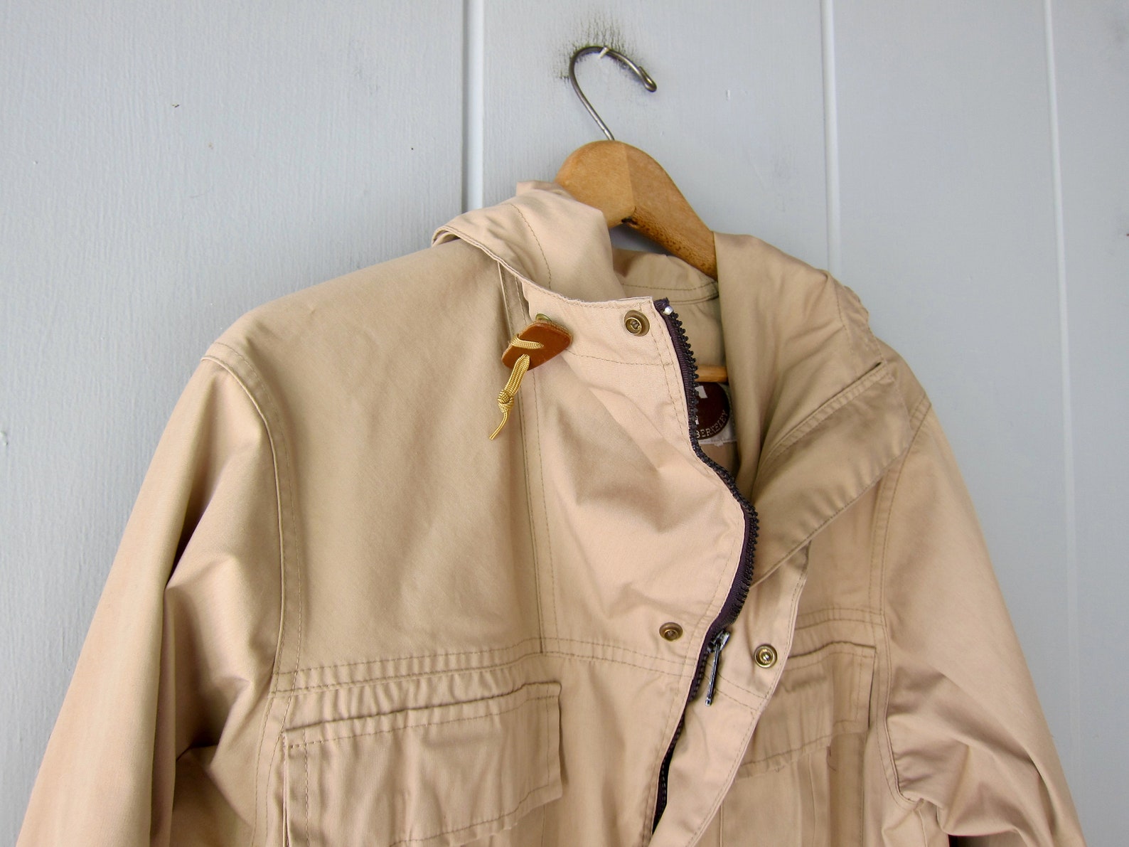 tan anorak jacket