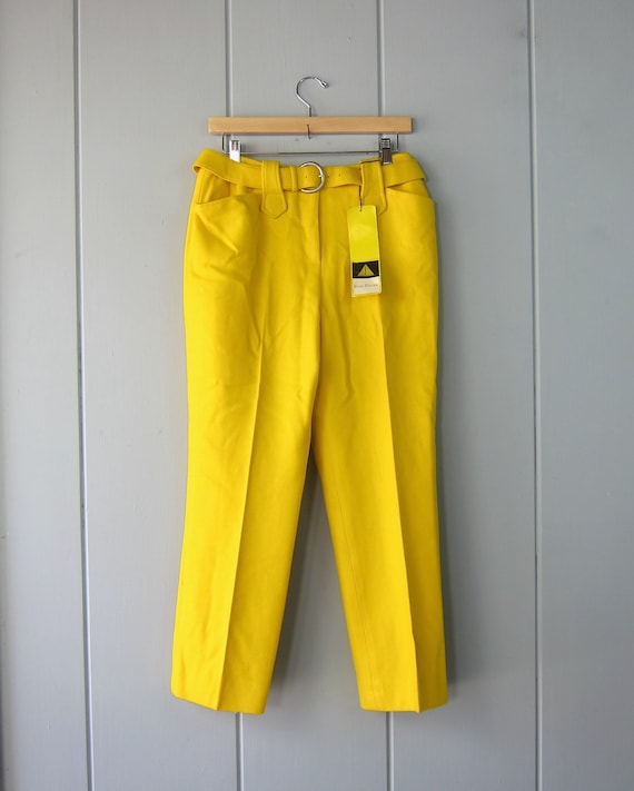 70s Evan Picone YELLOW Wool Pants | Mid Rise West… - image 4