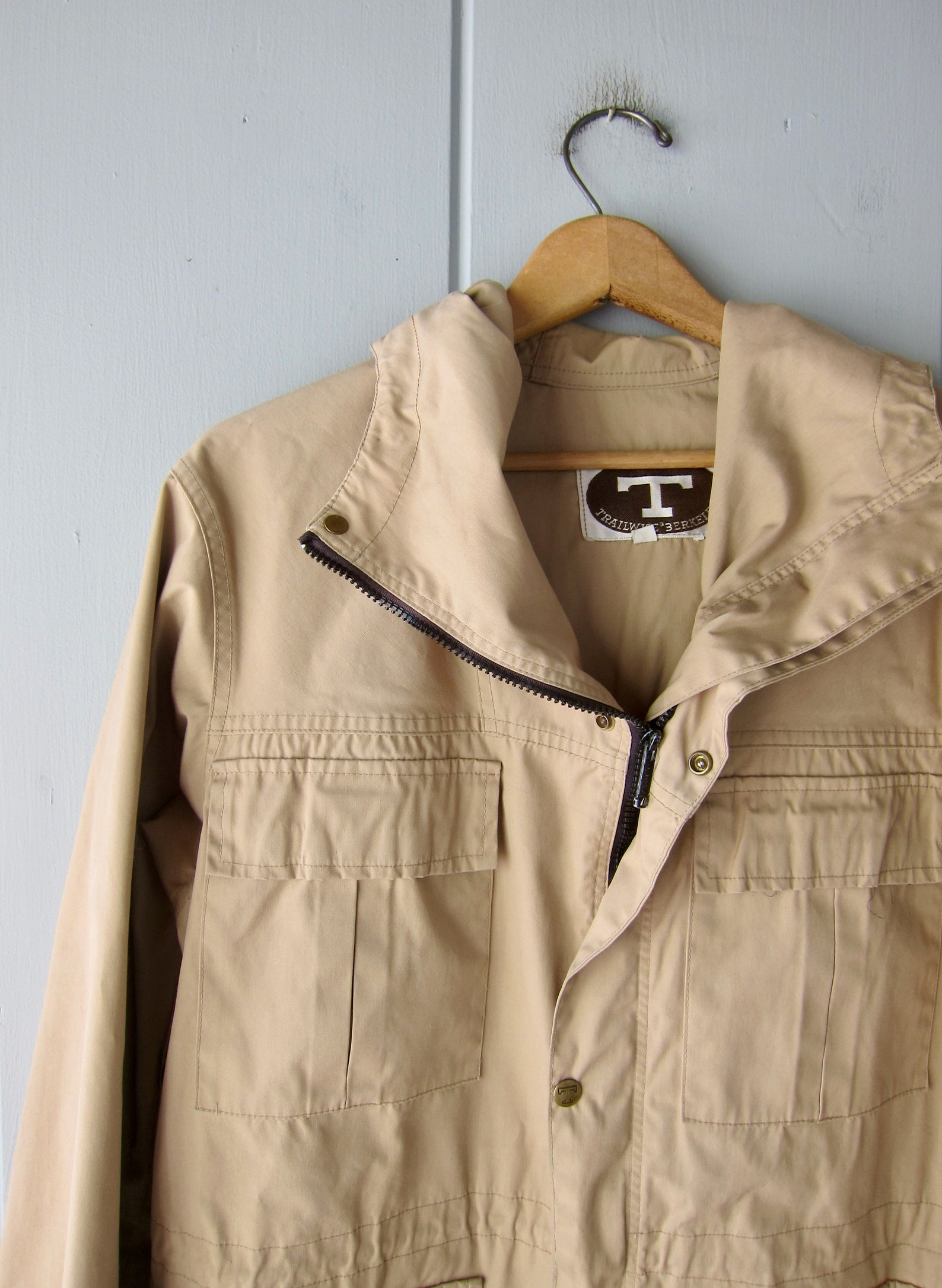 tan anorak jacket