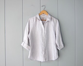 Chemisier Tunique Femme Style & Co. - Taille L - Corail Pêche - Manches Longues Avec Poches