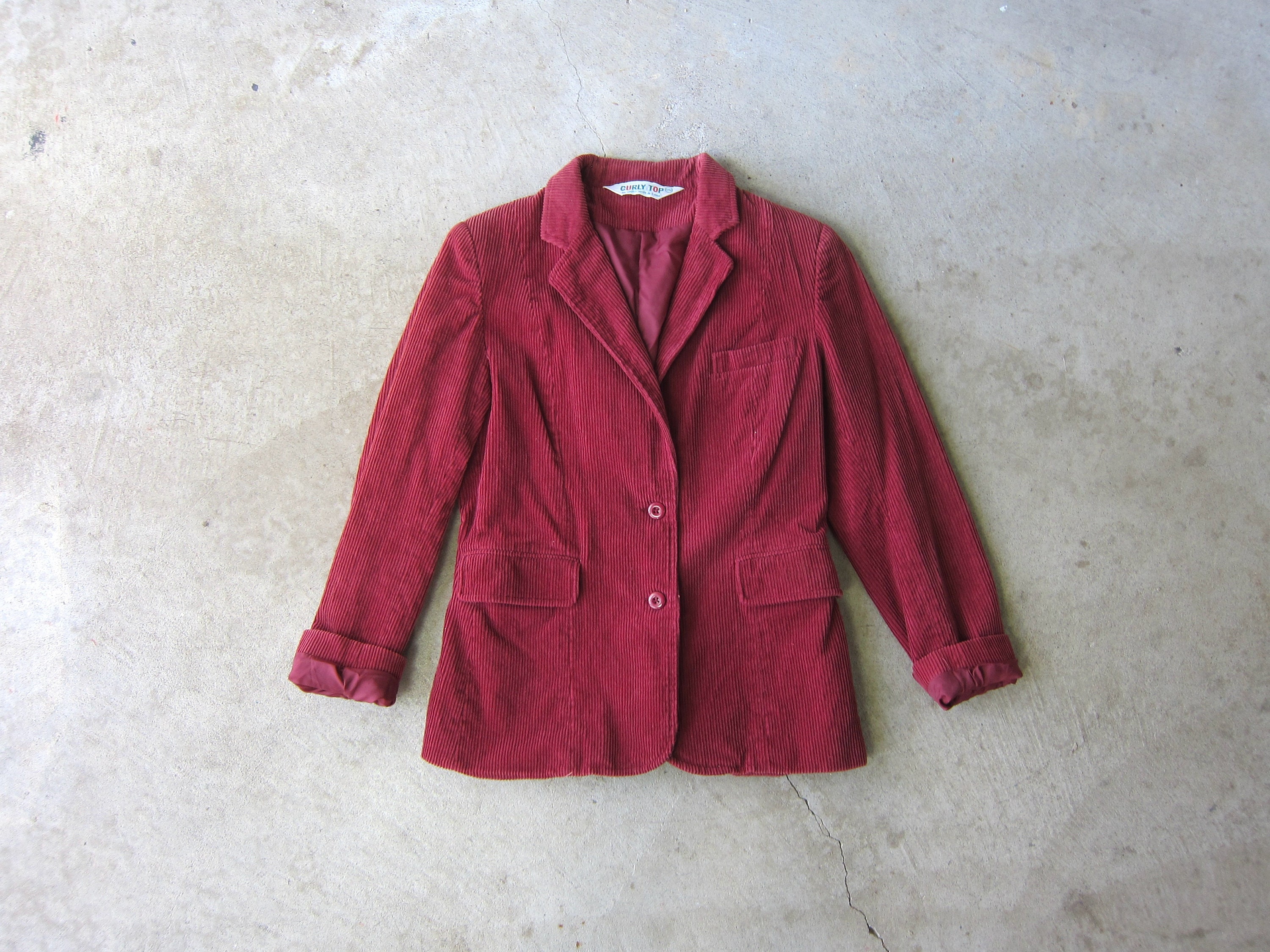 Red shop corduroy blazer