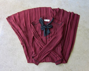 Vestido de pata de gallo Albert Nipon de los años 80, vestido de secretaria para fiestas