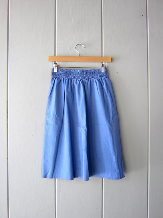 Vintage 70s Matching Two Piece Outfit | Blue Blaz… - image 4