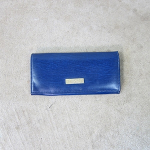 Cartera histórica de los años 80 y 97 / Cartera de piel sintética azul / Monedero vintage - VEGANO