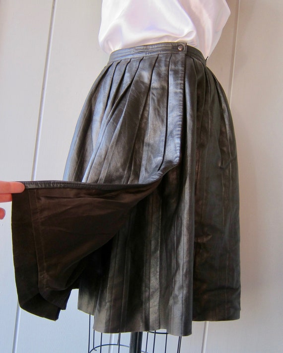 Neil Barrett Leather Skirt | Pleated A Line Skirt… - image 7