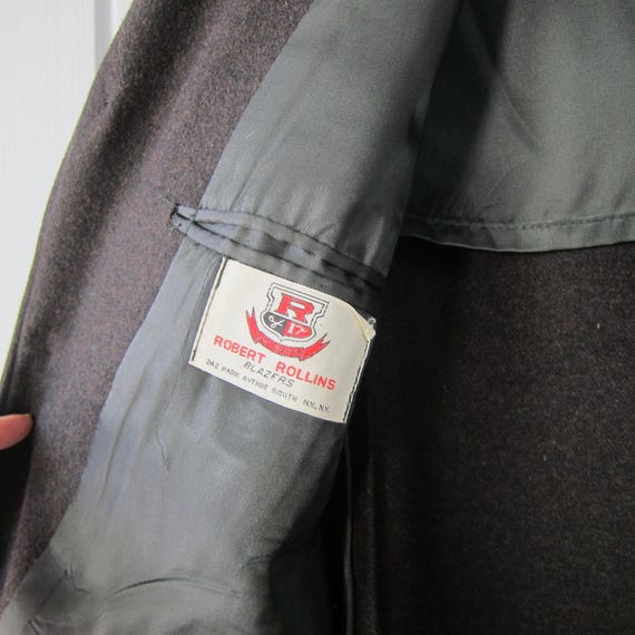 60s Robert Rollins Wool Blazer Unisex Wool Jacket… - image 5