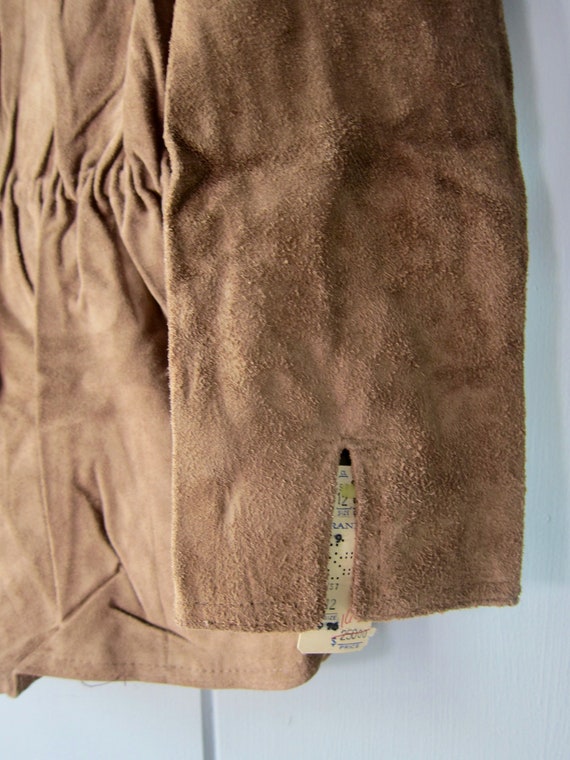 70s Brown Suede Drawstring Jacket | Cocoa Brown L… - image 7