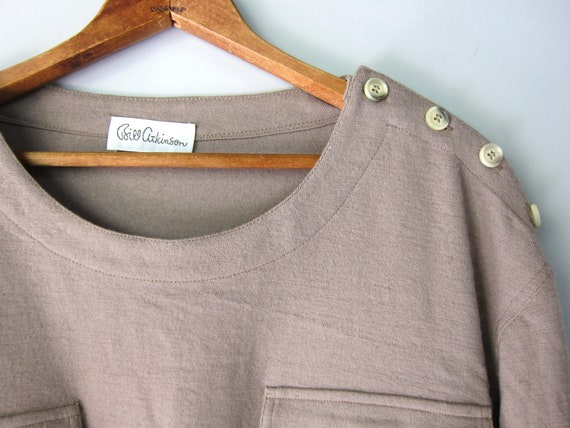 70s Light Brown Wool Cargo Shirt | Bill Atkinson … - image 2