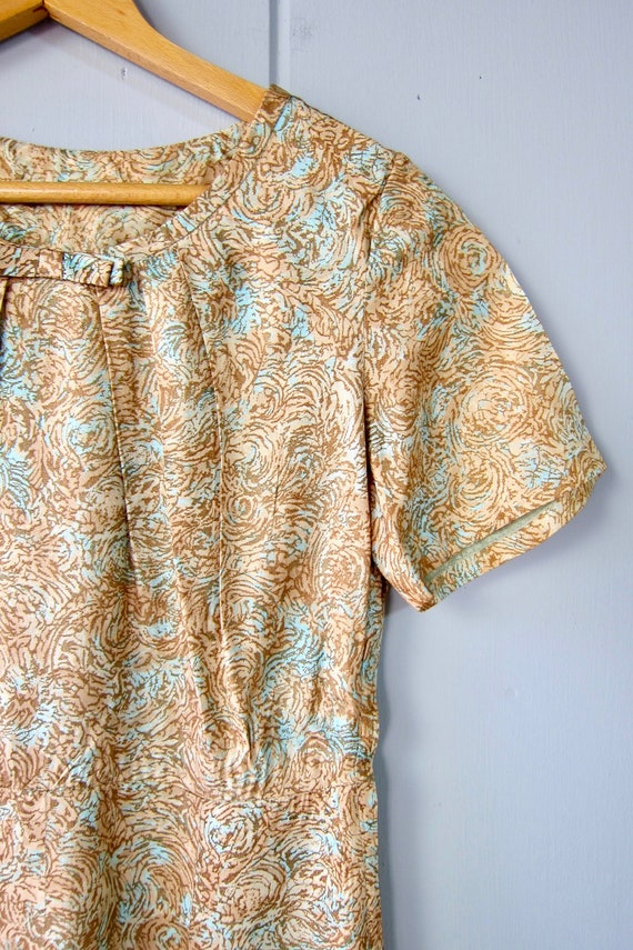 1950s Van Gogh Starry Night Cocktail Dress | Shor… - image 4