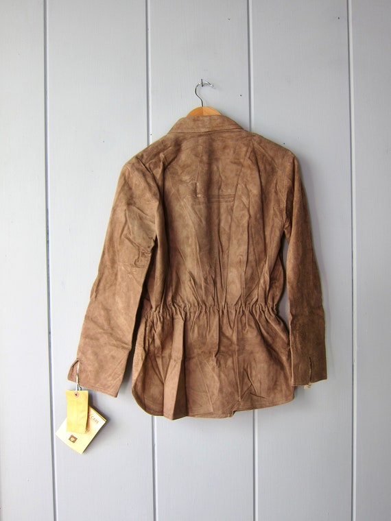 70s Brown Suede Drawstring Jacket | Cocoa Brown L… - image 8