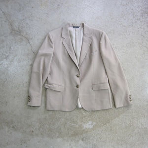 Vintage Taupe Wool Blazer: 80s GOKEYS Office Jacket
