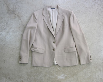 Blazer vintage in lana color talpa: giacca da ufficio GOKEYS anni '80