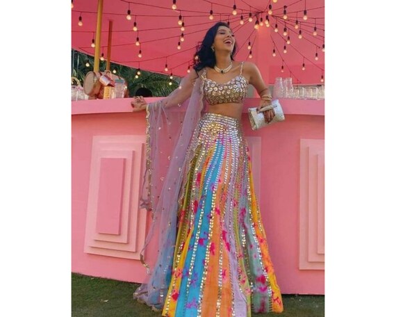 multicolor lehenga choli