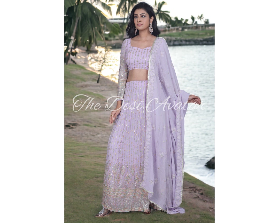 BG Lehenga Choli-Light Lavender