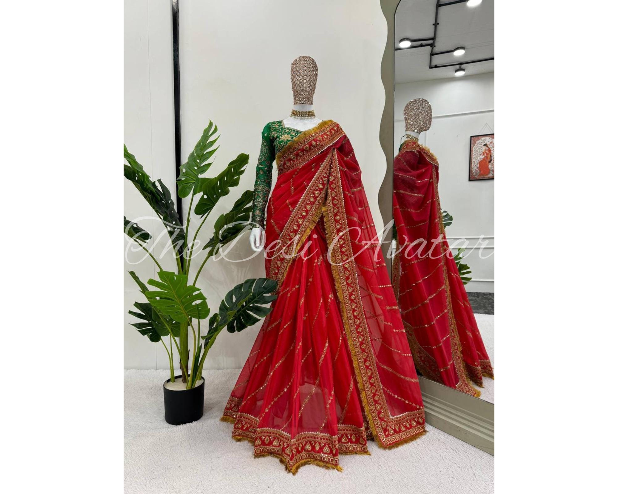 Heavy saree for marriage deals