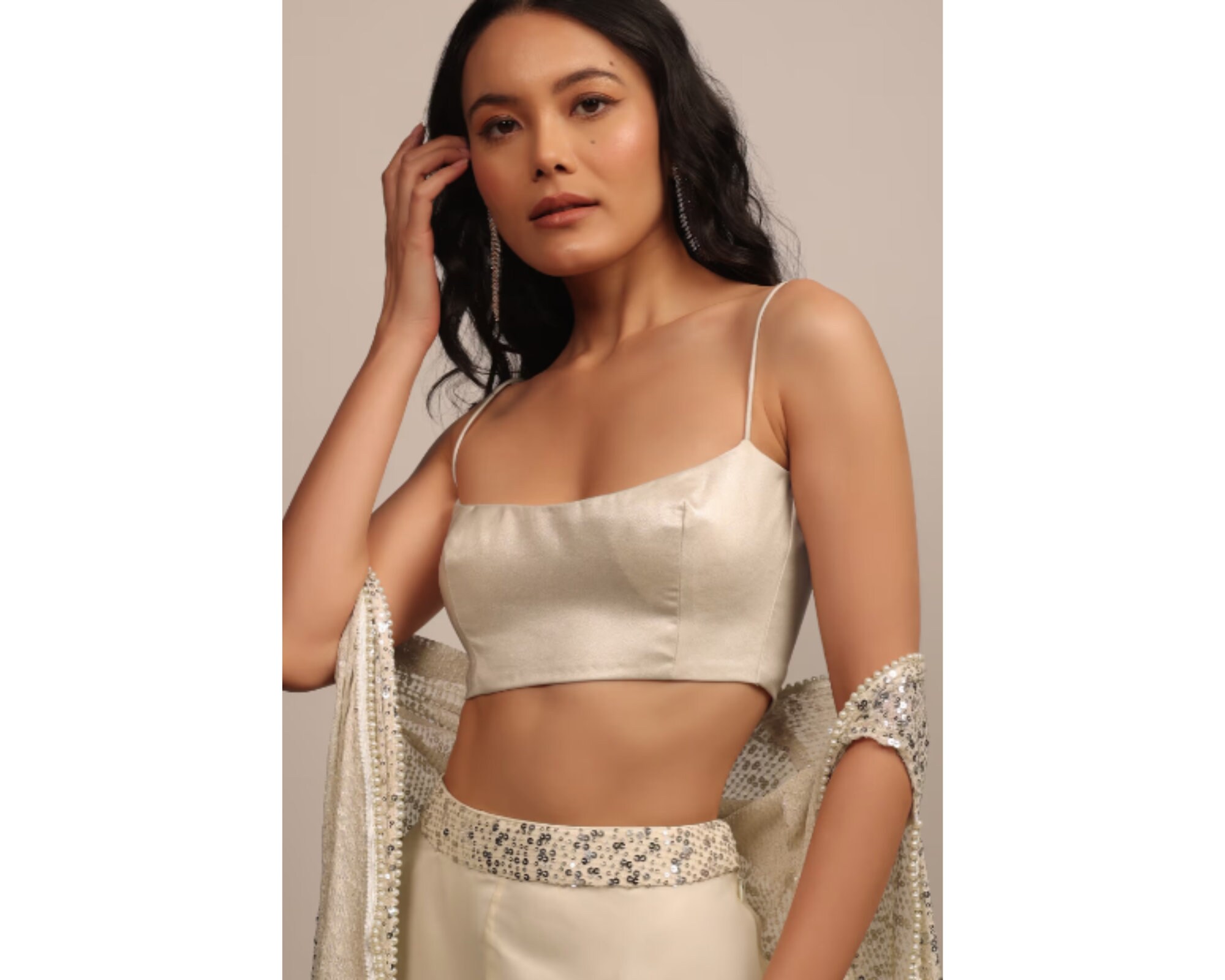 silver satin blouse uk