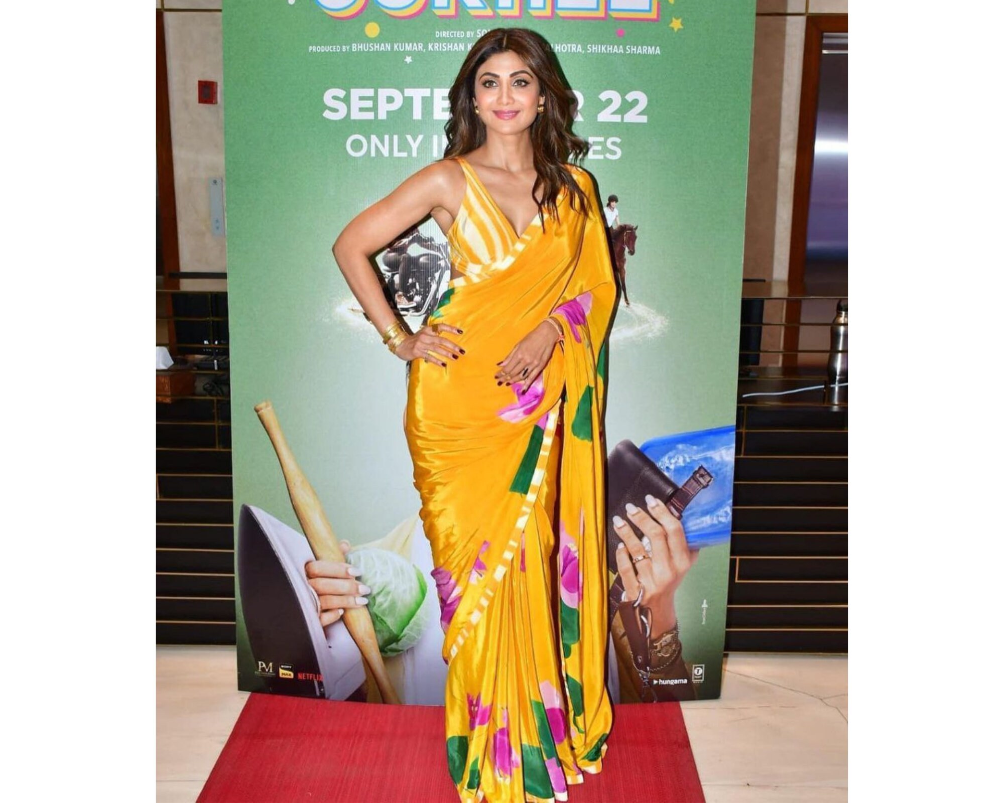 Shilpa shetty party wear best sale saree
