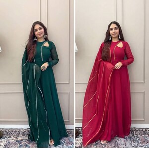 Simple long sale frock suit