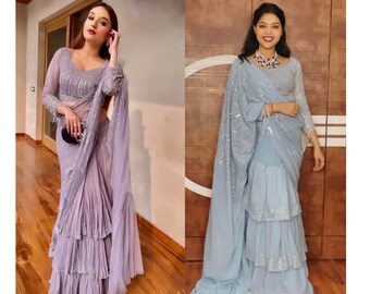 ready to wear stitched saree