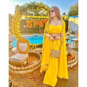 Indowestern drap skirt with codeset top