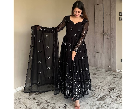 Black Ladies Salwar Suits, For Party Wear at best price in