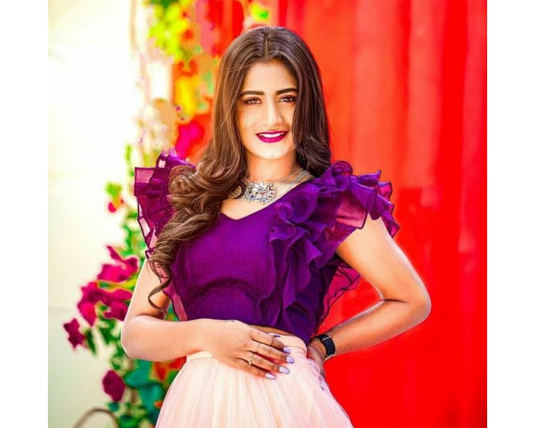 Designer Frill Ruffles Sleeves Indian Blouse for Women and Girls