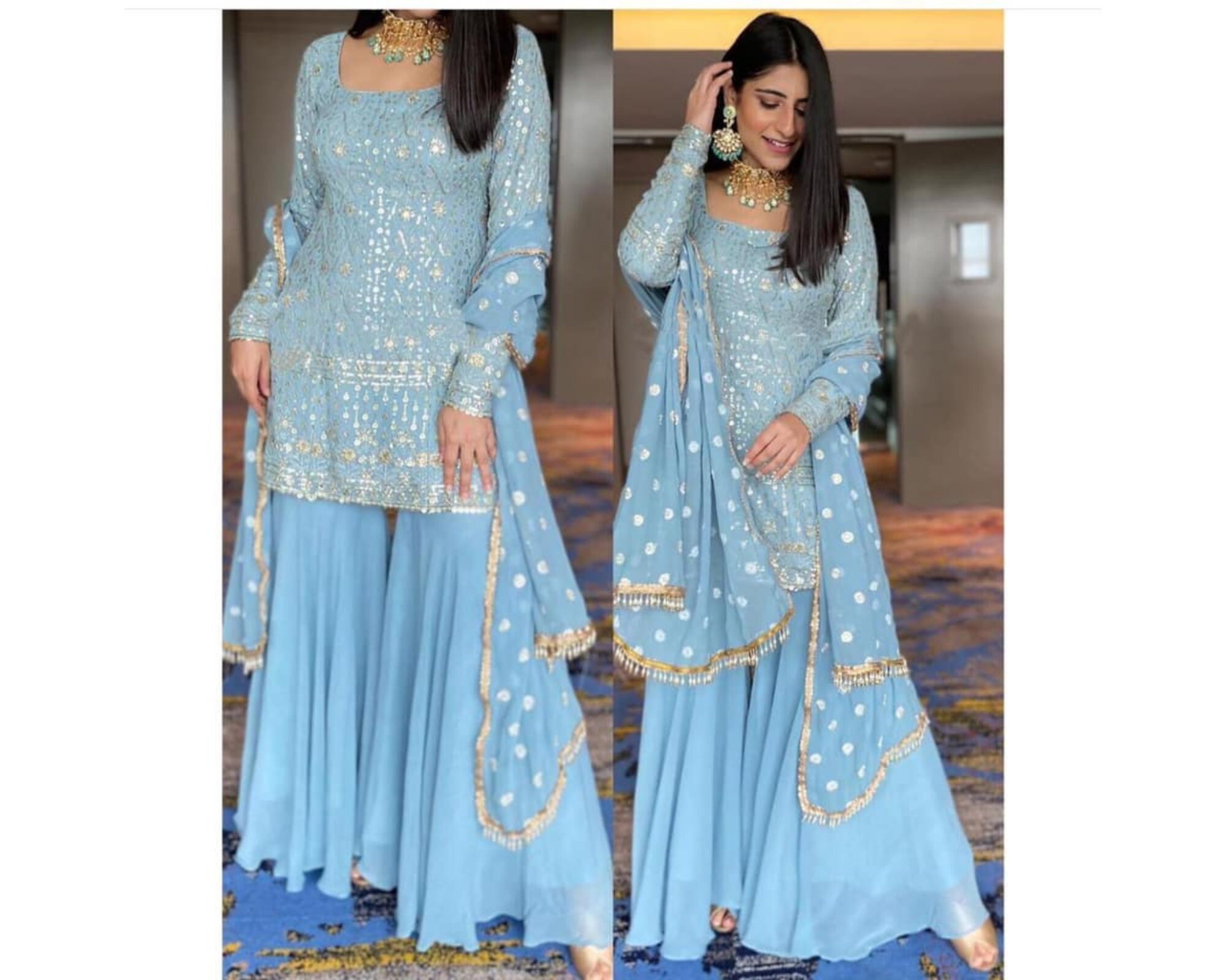sharara pattern images