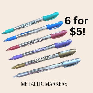 Gold, Silber, Rot, Blau, Grün, Lila Metallic Marker Marker für Gästebücher, Skizzenbücher, Zeichnen, Sammelalben, Kartenherstellung, DIY-Handwerk