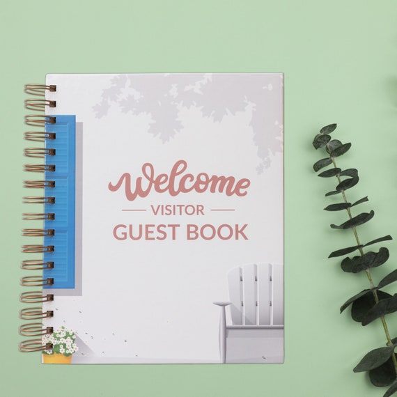 Mountain Guest Book (Hardcover): A Guest Sign in Book for Airbnb Vacation Home, Mountain Cabin, VRBO, Mountain Home Rental for Visitors
