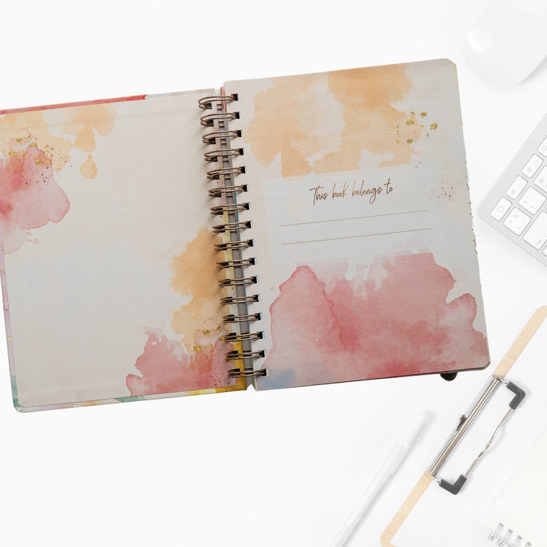 Undated Spiral Daily to Do Notebook Planner to Do List Cute Pink