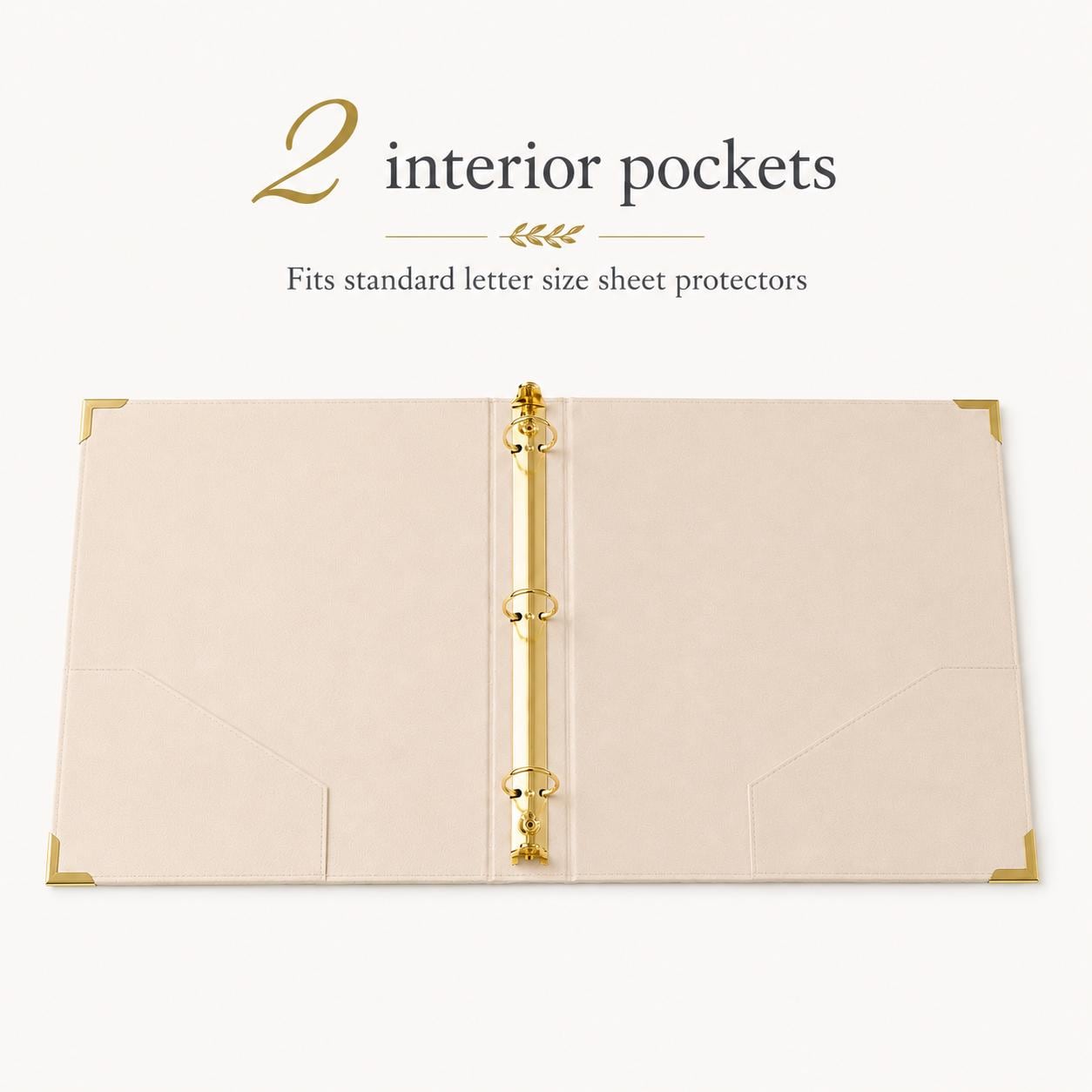 Officient Folder Wedding Officiant Binder Linen 3 Ring Folder With Gold Foil Stamping ...