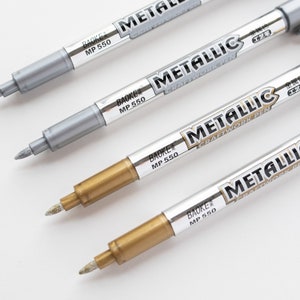 Gold, Silber, Rot, Blau, Grün, Lila Metallic Marker Marker für Gästebücher, Skizzenbücher, Zeichnen, Sammelalben, Kartenherstellung, DIY-Handwerk