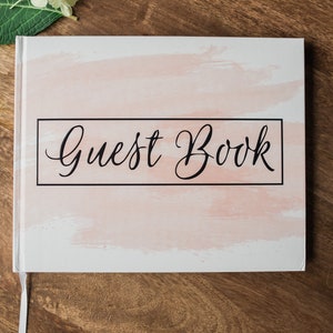 Pink Wedding Guest Book- Bridal Showers, Baby Showers, Graduation Parties, Airbnb Homes Hardcover Guestbook -Polaroid Pictures - FLAWED SALE