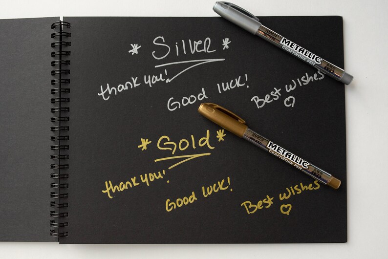 Wedding Guest Book Black & Gold Polaroid Spiral Hardcover Etsy