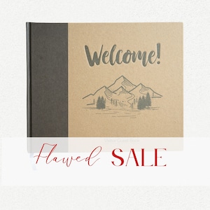 Cabin Guestbook with Kraft Hardcover for Airbnbs, VRBO, Vacation Rental Properties- Visitor Guest Book- Short Term Rental - FLAWED SALE