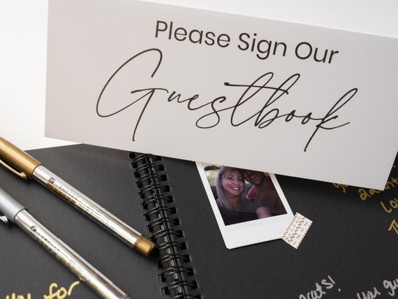 Original Wedding Guest Book with Gold Foil - Gorgeous Weddings Reception  Sign In Guestbook 100 Pages for Baby Shower, Wedding, Party, Polaroid  Photos