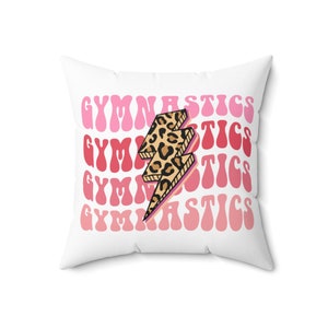 Gymnastics Lighting Bolt Pillow Spun Polyester Square Pillow