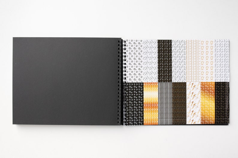 Wedding Guest Book Black & Gold Polaroid Spiral Hardcover Etsy