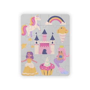 Kids&#39; Unicorn Puzzle, 30-Pieces, Toddler Girl Gifts, Christmas or Birthday Gift for Girls, Princess, Unicorns, Girly Gifts, Jigsaw Puzzle