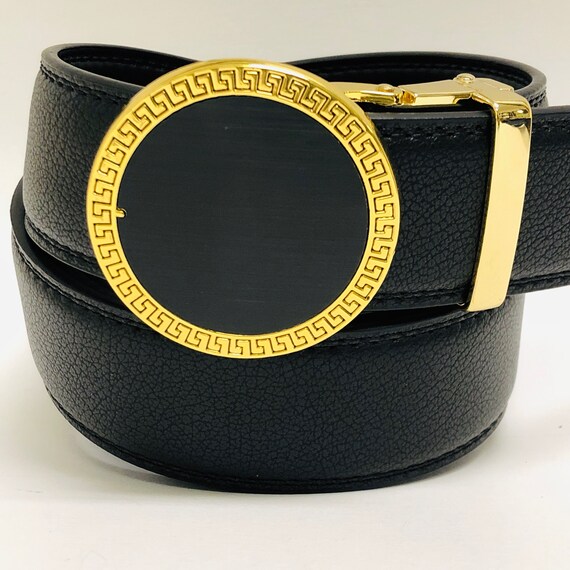 Fashion Men/'s Automatic Gold Ratchet Slide Lion Head Jeans Dress Designer Belt