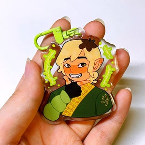 Lloyd Ninjago Keychain: Double-Sided Epoxy Charm