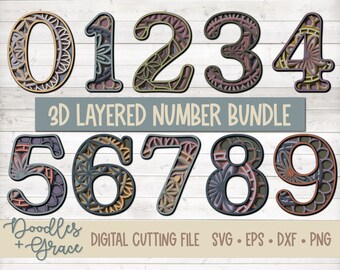 Download Mandala Numbers Svg Etsy