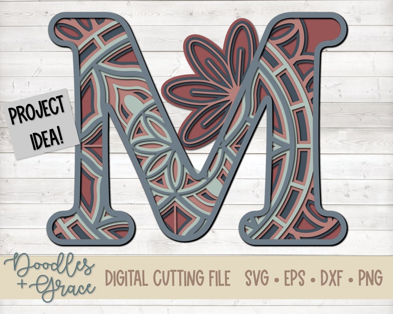 Free Free 174 Layered Mandala Letters SVG PNG EPS DXF File