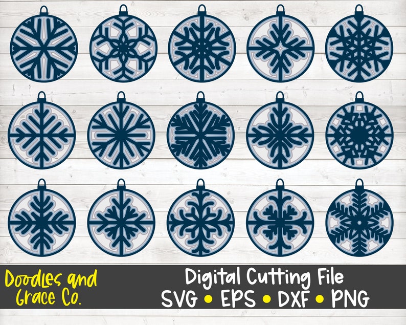 Download 3D Layered Snowflake Ornament SVG Bundle Christmas ...