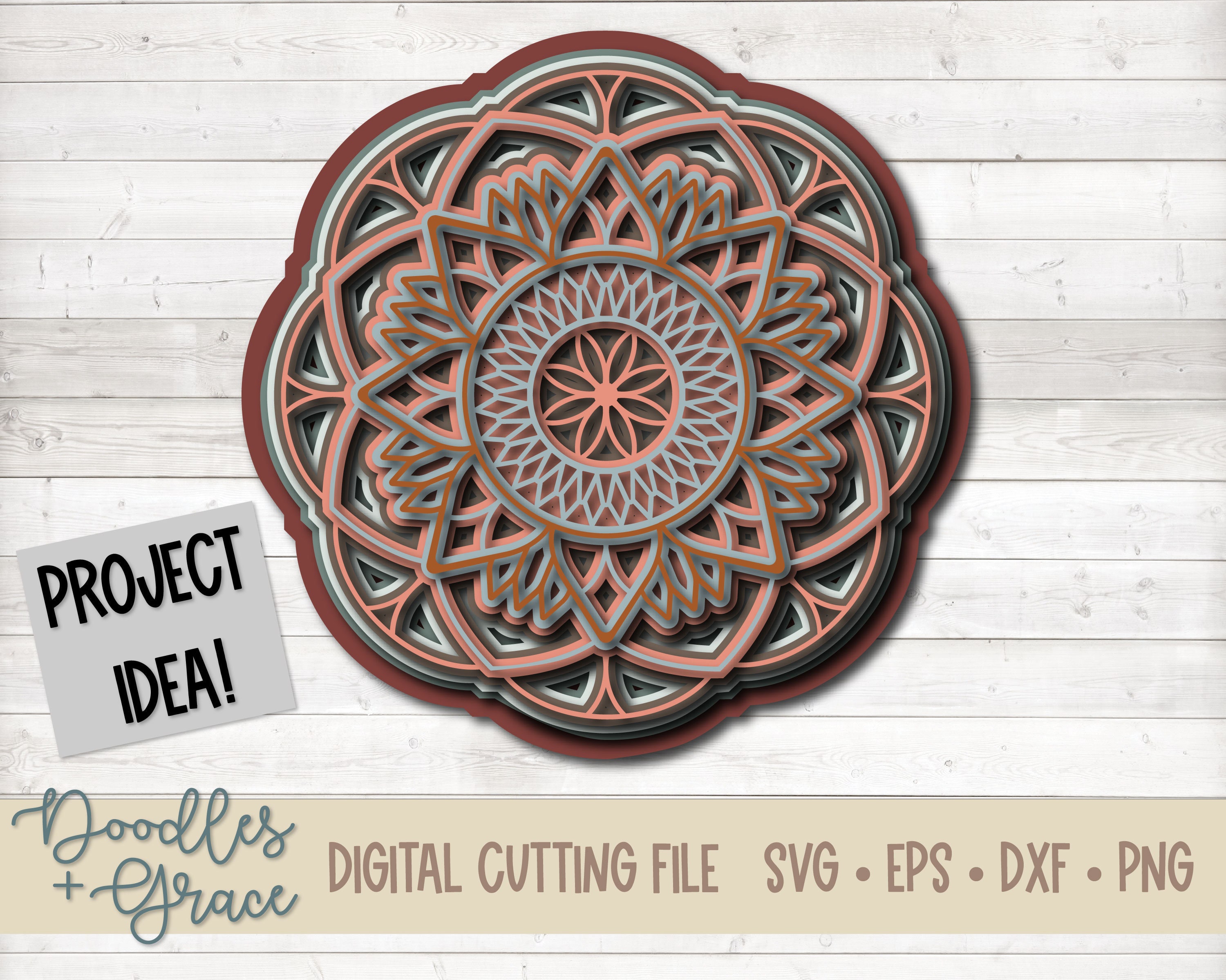 3D Layered Mandala SVG Bundle | Mandala Cutting File | Multi Layered ...