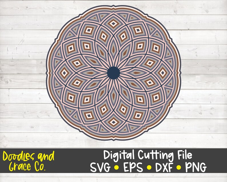 Download 3D Flower Mandala SVG Layered Mandala SVG Layered Paper | Etsy