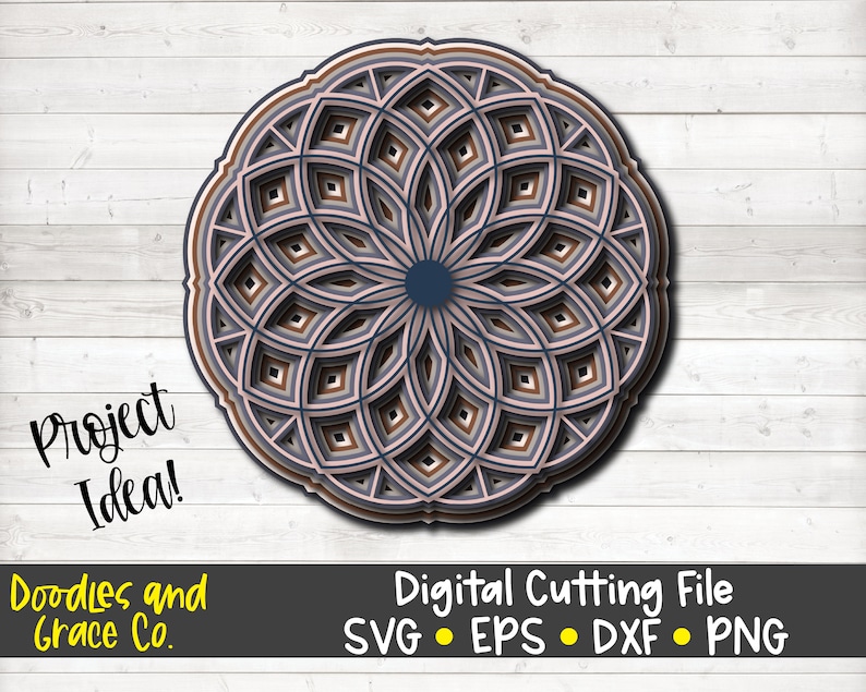 Download 3D Flower Mandala SVG Layered Mandala SVG Layered Paper | Etsy